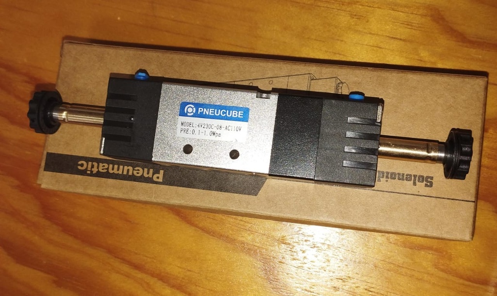 Válvula solenoide neumática de alta calidad de 5/2 vías, 5 vías, 2 posiciones, con acción piloto 4v210-06 4v210-08 y conector LED