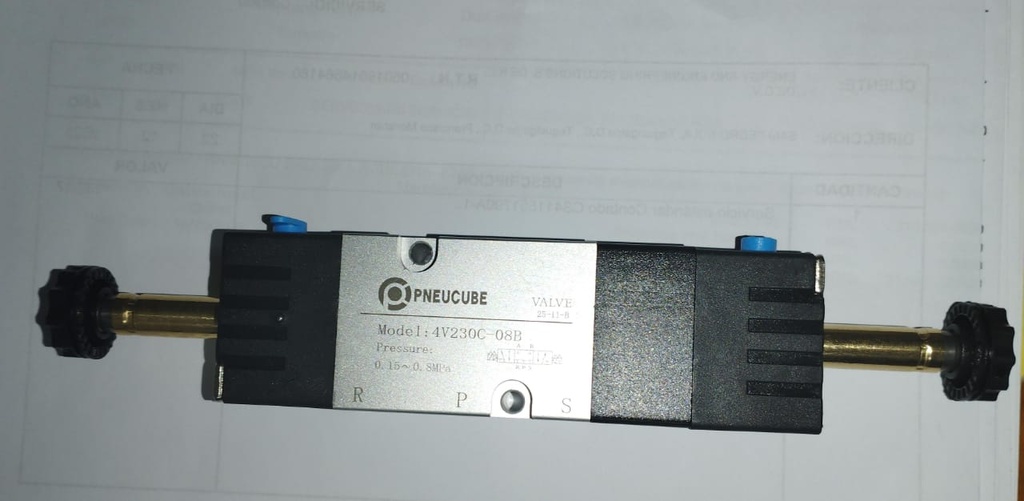 Válvula de aire solenoide tipo NAMUR 110v, 0.15~0.8MPa (Sin bobina)