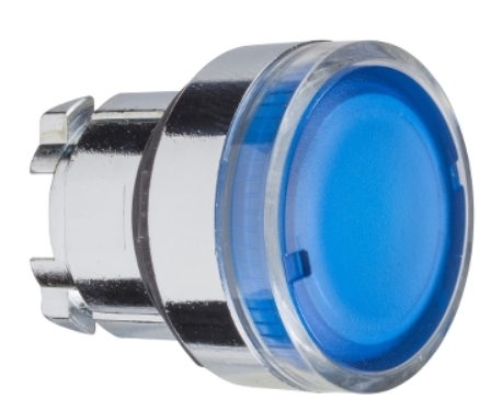 Pulsador marca Schneider Electric Serie Harmony XB4; Color Azul No Iluminado momentáneo Diámetro 22mm 