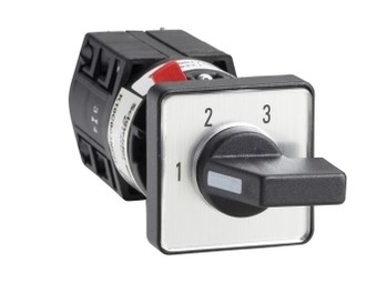 Conmutador selector 4 posiciones 10 A, montaje frontal, Orificio de 16 ó 22 mm Ø, Sin posición off, 1P