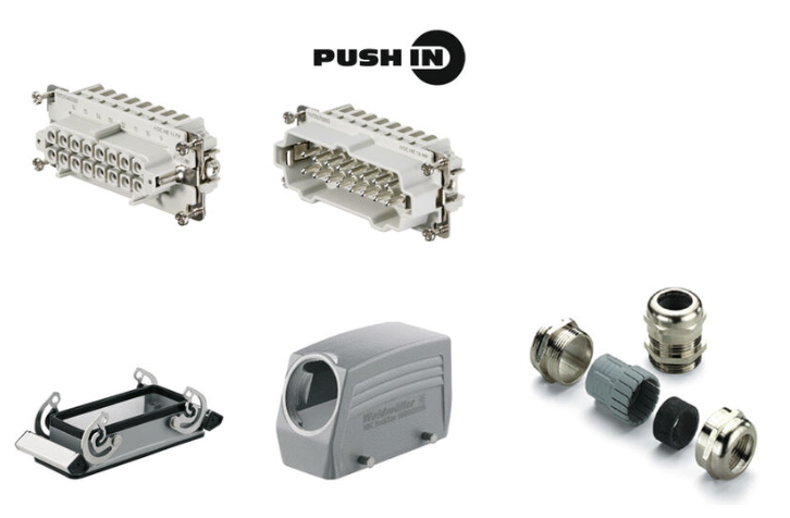 HDC KIT HE-P 16.120 M RockStar® HDC - Kits-Conectores industriales, Kit, HE, Tamaño de instalación: 6, Polos: 16, PUSH IN, 500 V, 16 A, Fundición inyectada de aluminio, M 25