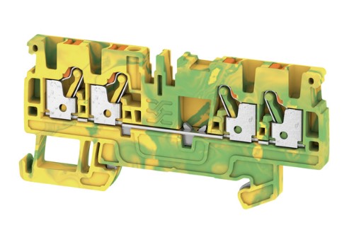 Terminal PE, PUSH IN, 2,5 mm², verde/amarillo A4C 2.5 PE