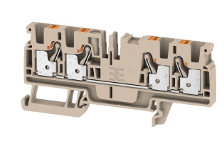 A4C 4 Borne de paso, PUSH IN, 4 mm² , 800 V, 32 A, 10 - 26AWG