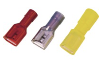 Terminal cable lug, terminal end,Insulated cable connector,4 mm² - 6 mm²,yellow LIF 6F638 RF PAQUETE 100 PIEZAS
