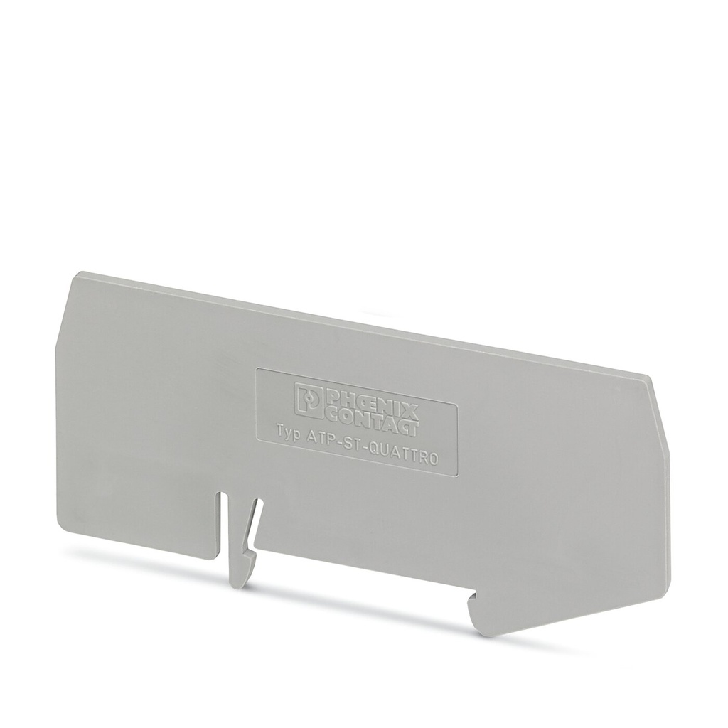 Tapa Separadora marca PHOENIX CONTACT Serie ATP-ST-TWIN; Medidas LxWxH 75.2x39x2mm Color Gris    