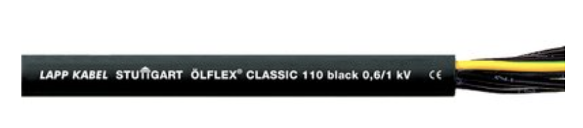 CABLE DE ALIMENTACION Y CONTROL LAPP ÖLFLEX® CLASSIC 110 BLACK 0,6/1 kV, 4G6, PVC, UV