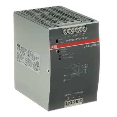 FUENTE DE PODER, Alimentación 115 / 230 VAC, Amperaje 10A , Potencia (kW) 240W, Voltaje de salida 24VDC
