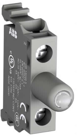 Bloque LED marca ABB Serie MLBL; Bobina 24VAC/DC Color Blanco   