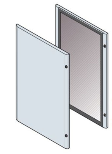 Puerta de gabinete marca ABB Serie ISL02; Material plástico Color Gris   