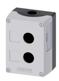 Caja de mando marca Siemens Serie SIRIUS ACT ; Material Metal Color gris Puntos de Comando 2 Diámetro 22mm    