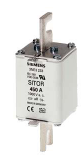 Fusible marca Siemens Serie SITOR; Amperaje 160A Tamaño NH1 Clase aR