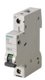 Breaker para Riel Din marca Siemens Serie SENTRON 5SL; Amperaje 2A Polos 1 Curva C, 6kA