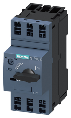 Guardamotor marca Siemens serie SIRIUS 3RV2; Amperaje 0.9 - 1.25A Polos 3 Tamaño S00