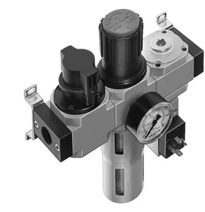 Regulador de filtro Festo G 1/2, 40 μm, 1/2 pulg. G, manual, 16 bar, 185775