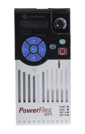 Variador de frecuencia Allen Bradley serie PowerFlex 525, 0,75 kW, 480 V ac, 3 fases, 2,3 A, 500Hz, IP20, IP30, Profibus