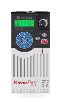 Variador de Frecuencia marca ALLEN BRADLEY Serie PowerFlex 525 AC; Alimentación 380-480VAC Potencia(kW) 2.2kW Potencia(HP) 3HP Trifasico Amperaje 6A
