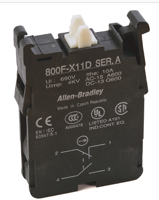 800F-X11D Bloque de contacto de 22 mm 800F PB