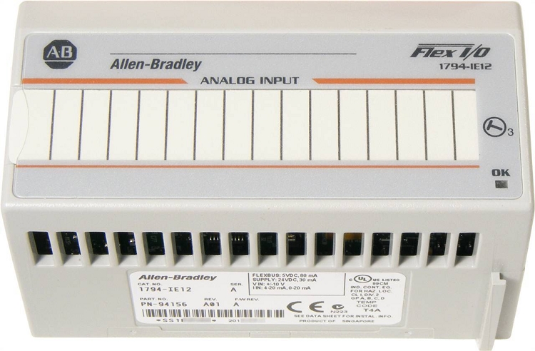 Módulo I/O – Entradas Analógicas marca ALLEN BRADLEY Serie Flex I/O; Alimentación 24VDC Entradas Analógicas 12AI       
