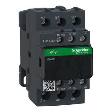 Contactor marca Schneider Electric Serie TeSys D; 32A, Bobina 240VAC, Contactos 3NO Contactos 1NC