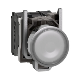 XB4BW31B5  Pulsador luminoso led, Harmony XB4; 24VAC/DC, NO+NC blanco