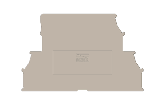 Tapa Final para Bornera portafusible de 2 níveles marca DINKLE Serie DK; Medidas 4mm