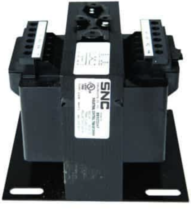Transformador de Control marca SNC Serie G; Voltaje Primario 200/220/440. 208/230/460. 240/480VAC Voltaje Secundario 110VAC, 120VAC Potencia (VA) 1500VA      