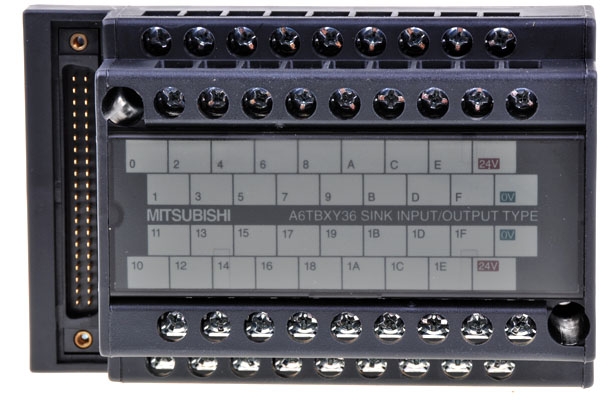 A6TBXY36 Terminal block; positive common input- sink/source output modules, one wire