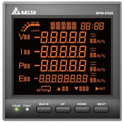 Medidor de Energia, I, V, kW, kWh, KV, KVAR, FP, valor eficas(RMS), MODBUS-RTU