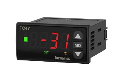 Control de Temperatura, 4 Digitos, Entrada: Termocuplas J - K, Pt-100, Modos de Control ON-OFF, Proporcional, PID, PD, PI,  Salida  Rele / SSR, 1 Evento de salida NA, Alimentacion   100-240 VAC. W72 X H36 x L64,5 mm