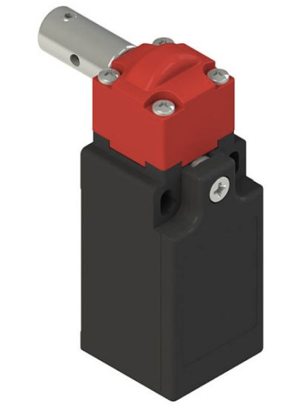 Interruptor de seguridad para Puerta Marca PIZZATO Serie FR; Medidas Actuador  Ø8x140 mm Contactos NO 1 Contacto NC 1            