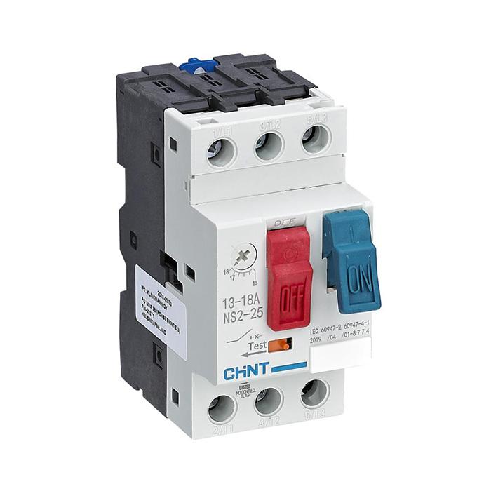 Guardamotor marca CHINT Amperaje 9A-14A Capacidad de ruptura: 100 kA (230/240V)