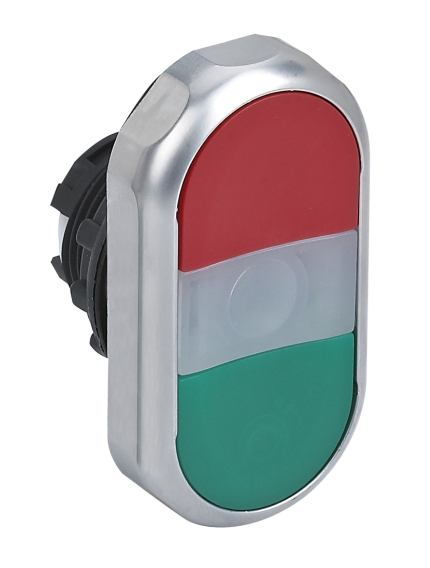 Cabezal Pulsador Iluminado Doble Rojo / Verde marca CHINT
