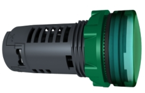 Luz Piloto LED marca Schneider Electric Serie Harmony XB5; Color Verde Diámetro 22mm Bobina 24VAC/DC