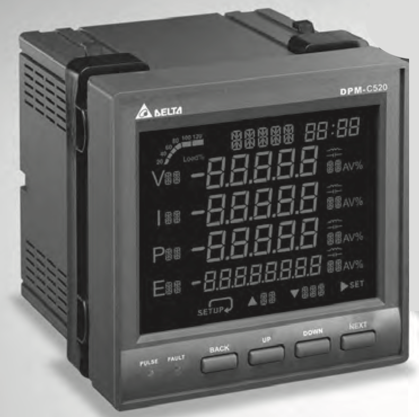Medidor de Energia, I, V, kW, kWh, KV, KVAR, FP, valor eficas(RMS), MODBUS-RTU