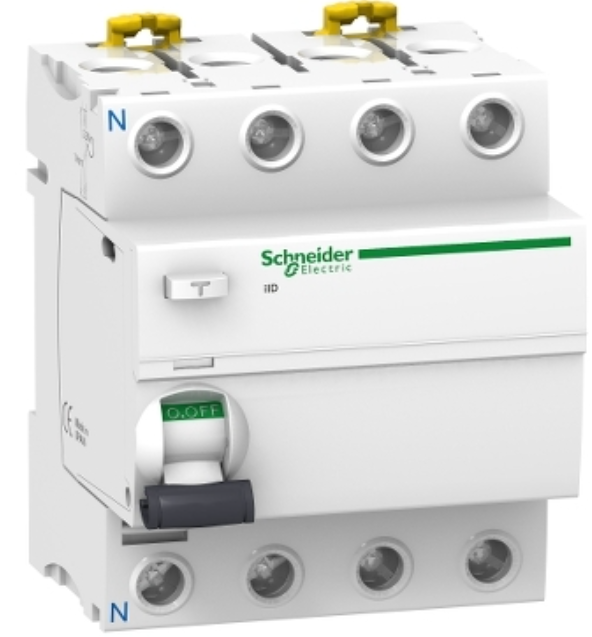 Breaker para Riel Din marca Schneider Electric Serie Acti9; Amperaje 40A Polos 4 Curva A 