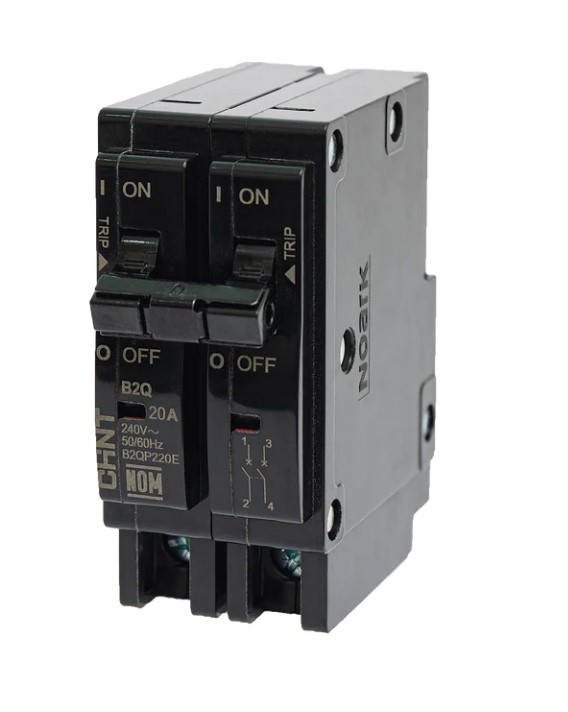 Interruptor Termomagnético Serie B2Q 2 Polos Enchufable 25A