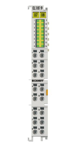 Terminal EtherCAT, entrada digital de 16 canales, 24 V CC, 10 µs