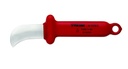 Cuchilla curva, ideal para pelar cables de gran calibre.  Aislamiento hasta 1000V de C.A. Marca Tulmex