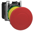 Pulsador de Parada de Emergencia marca Schneider Electric Serie Harmony XB5; Bobina 24VDC Iluminado Diámetro 22mm Contactos 1NO Contactos 1NC