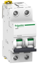 Breaker para Riel Din marca Schneider Electric Serie Acti9; Amperaje 2A Polos 2 Curva C