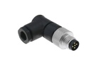Conector macho M12 de 5 pines acodado, prensaestopas Pg 7
