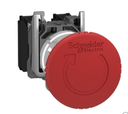 Pulsador de Parada deEmergencia marca Schneider Electric Serie Harmony XB4; Seta 40m, Diámetro 22mm Contactos 2NC, con enclave mecánico, y desenclave por giro