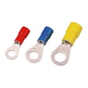 Terminal / Conector de Ojo marca Weidmüller Serie KQI-M2/-1 ; calibre 18AWG Color Id. Rojo Unidades x100   