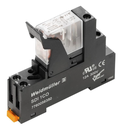 Relé de Control c/base marca Weidmüller Serie DRIKIT; 10A, Bobina 24VDC Contactos CO 1, Salida 250VAC/DC brida-tornillo
