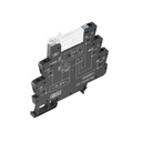 Relé tipo Slim con base marca Weidmüller Serie TRP; Amperaje 6A, Bobina 230VAC/DC Contactos CO 1, Salida 250VAC/DC        