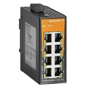 Módulo Switch Ethernet marca Weidmüller serie EcoLine IE-SW; Alimentación 12/24/48VDC, 24VAC Puertos 8 Tipo RJ45