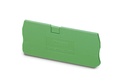 Tapa Final marca PHOENIX CONTACT Serie D-ST 2.5-QUATTRO GN; Medidas 72.2x2.2x29.1mm Color Verde    