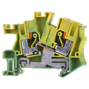 Bornera 6mm² de tierra marca PHOENIX CONTACT Serie PTI 6-PE; Calibre 20-8AWG Nivel 1 Conexión push in  