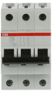 Breaker para Riel Din marca ABB Serie S203; Amperaje 2A Polos 3 Curva C  