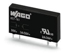 Relé de estado solido marca WAGO Serie 857; Bobina 24VDC Voltaje Salida 0-24VDC, 2A, Contactos CO 1. (Base 857-104)